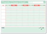 Family Chore Chart (TWO OPTIONS)
